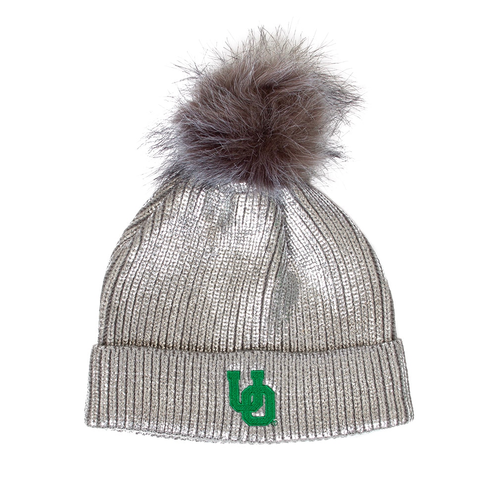 Interlocking UO, Zoozatz, Grey, Beanie, Acrylic, Accessories, Youth, Shine, Acrylic Yarn, Hat, 933269